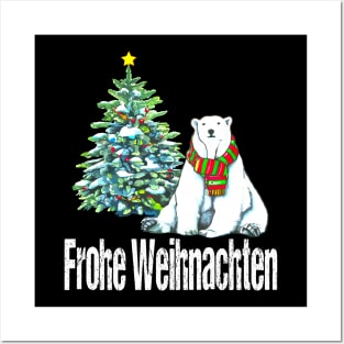 Merry Christmas Frohe Weihnachten Posters and Art